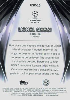2023-24 Topps UEFA Club Competitions - Ultimate Stage Chrome #USC-15 Lionel Messi Back