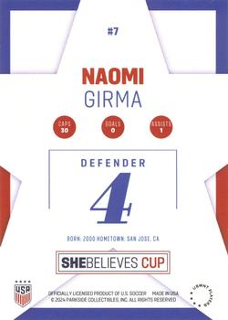 2024 Parkside USWNT SheBelieves Cup #7 Naomi Girma Back