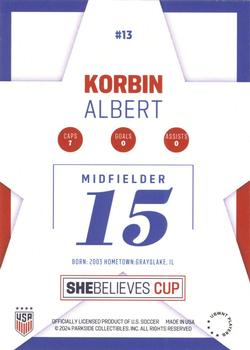 2024 Parkside USWNT SheBelieves Cup #13 Korbin Albert Back