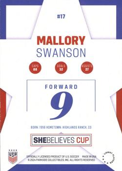 2024 Parkside USWNT SheBelieves Cup #17 Mallory Swanson Back
