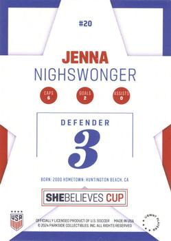 2024 Parkside USWNT SheBelieves Cup #20 Jenna Nighswonger Back