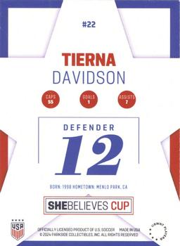 2024 Parkside USWNT SheBelieves Cup #22 Tierna Davidson Back