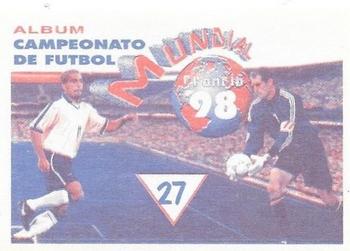 1998 Navarrete Campeonato de Futbol Mundial Francia 98 Stickers #27 Equipo Back