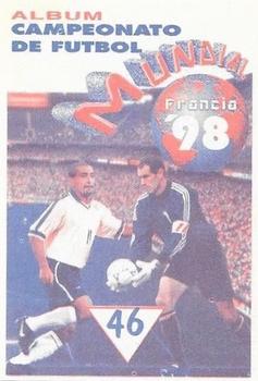 1998 Navarrete Campeonato de Futbol Mundial Francia 98 Stickers #46 J. Chamot Back