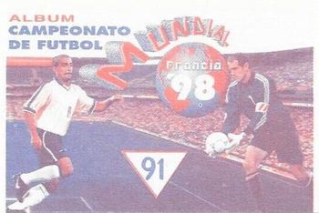 1998 Navarrete Campeonato de Futbol Mundial Francia 98 Stickers #91 Equipo Back