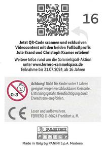2024 Panini Ferrero DFB Team Sticker Collection #16 Niklas Süle Back