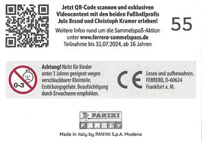2024 Panini Ferrero DFB Team Sticker Collection #55 Düsseldorf Back