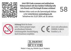 2024 Panini Ferrero DFB Team Sticker Collection #58 Gelsenkirchen Back