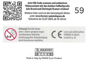 2024 Panini Ferrero DFB Team Sticker Collection #59 Leipzig Back