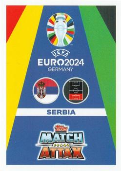 2024 Topps Match Attax Euro 2024 Germany - One to Watch #OTW14 Strahinja Pavlovic Back