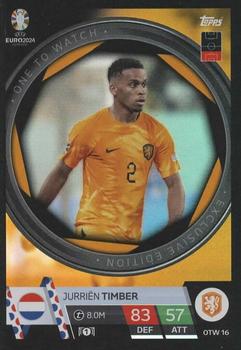2024 Topps Match Attax Euro 2024 Germany - One to Watch #OTW16 Jurriën Timber Front