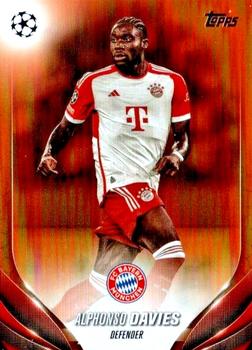 2023-24 Topps UEFA Club Competitions - Orange Foilboard #4 Alphonso Davies Front