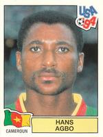 1994 Panini World Cup (UK and Eire Edition, Green Backs) #128 Hans Agbo Front
