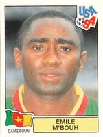 1994 Panini World Cup (UK and Eire Edition, Green Backs) #132 Emile M'Bouh Front
