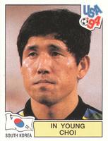 1994 Panini World Cup (UK and Eire Edition, Green Backs) #198 Choi In-young Front