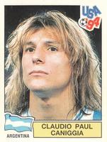 1994 Panini World Cup (UK and Eire Edition, Green Backs) #245 Claudio Paul Caniggia Front