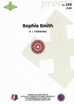 2022 Parkside NWSL Pronto - Foil #128 Sophia Smith Back