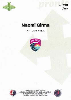 2022 Parkside NWSL Pronto - Foil #130 Naomi Girma Back