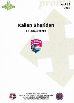 2022 Parkside NWSL Pronto - Foil #131 Kailen Sheridan Back