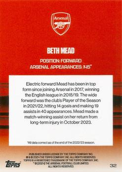 2023-24 Topps Arsenal Team Set #32 Beth Mead Back