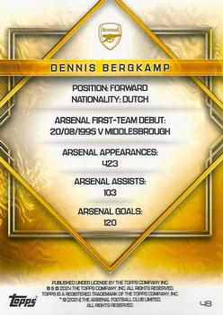 2023-24 Topps Arsenal Team Set #48 Dennis Bergkamp Back