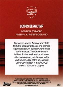 2023-24 Topps Arsenal Team Set - Icy #33 Dennis Bergkamp Back