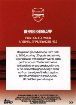 2023-24 Topps Arsenal Team Set - Orange #33 Dennis Bergkamp Back