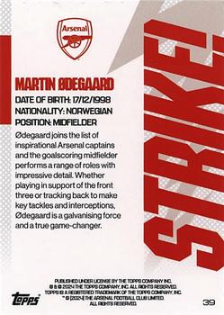 2023-24 Topps Arsenal Team Set - Orange #39 Martin Ødegaard Back