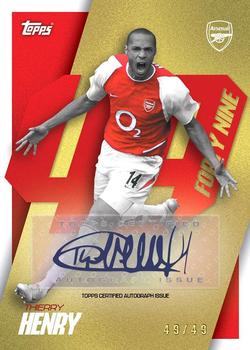 2023-24 Topps Arsenal Team Set - Cast in Gold #CG-TH Thierry Henry Front