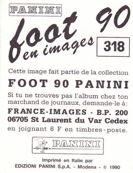 1989-90 Panini Football 90 (France) #318 Fabrice Henry Back
