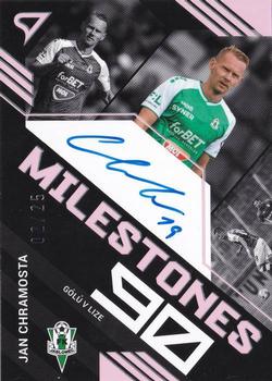 2023-24 SportZoo Fortuna:Liga Serie 2 - Milestones Neon Pink Auto #MSS-CH Jan Chramosta Front