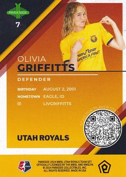 2024 Parkside Utah Royals #7 Olivia Griffitts Back