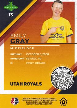 2024 Parkside Utah Royals #13 Emily Gray Back