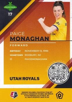 2024 Parkside Utah Royals #17 Paige Monaghan Back