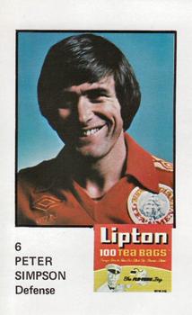 1979 Lipton Tea New England Tea Men #6 Peter Simpson Front