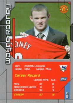 2004-05 Topps Premier Stars #150 Wayne Rooney Back