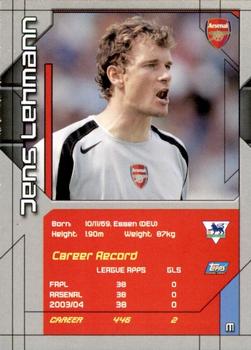 2004-05 Topps Premier Stars #3 Jens Lehmann Back