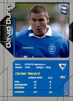 2004-05 Topps Premier Stars #37 David Dunn Back