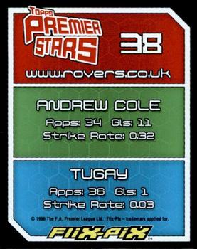 2004-05 Topps Premier Stars #38 Andy Cole / Tugay Back