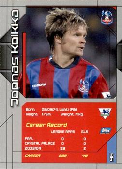 2004-05 Topps Premier Stars #96 Joonas Kolkka Back