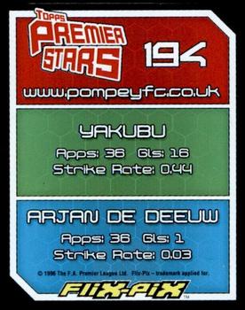 2004-05 Topps Premier Stars #194 Yakubu Aiyegbeni / Arjan De Zeeuw Back