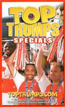 2004 Top Trumps Specials Arsenal #NNO Robin Van Persie Back