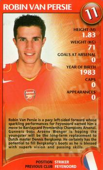 2004 Top Trumps Specials Arsenal #NNO Robin Van Persie Front