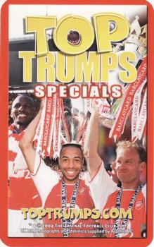 2004 Top Trumps Specials Arsenal #NNO Cesc Fabregas Back