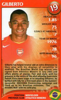 2004 Top Trumps Specials Arsenal #NNO Gilberto Silva Front