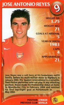 2004 Top Trumps Specials Arsenal #NNO Jose Antonio Reyes Front