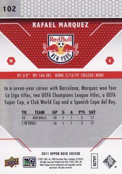 2011 Upper Deck MLS #102 Rafael Marquez Back