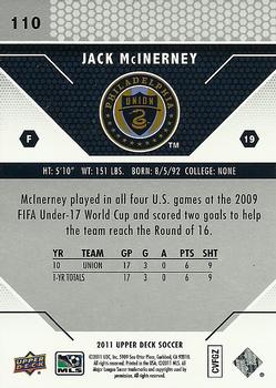 2011 Upper Deck MLS #110 Jack McInerney Back