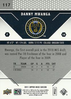 2011 Upper Deck MLS #117 Danny Mwanga Back