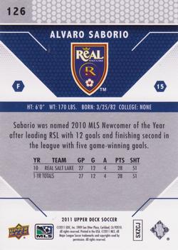 2011 Upper Deck MLS #126 Alvaro Saborio Back